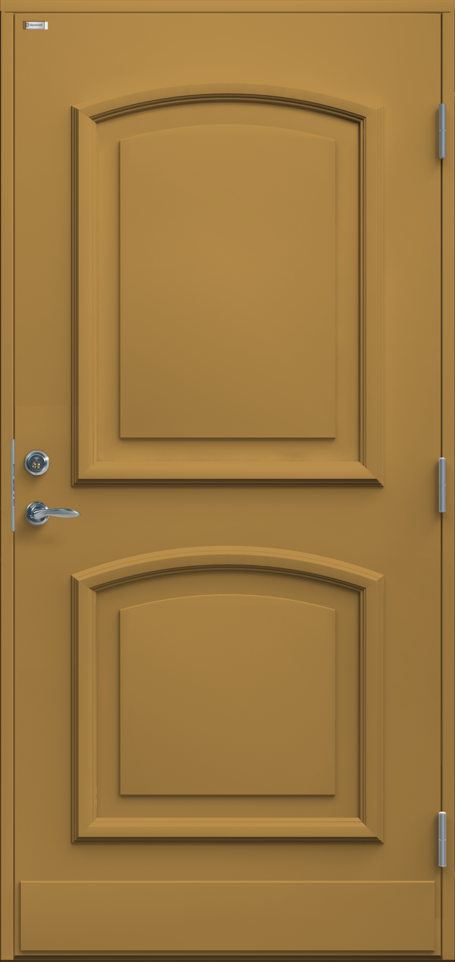 Ockragul ytterdörr Anita Tät